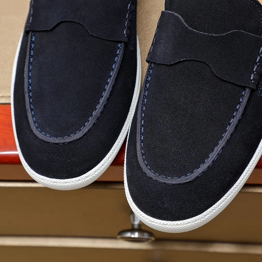 Men's shoes 💰500💰 HERMES Hermès high-end quality original order -Original: imported 🔝Nappa calfskin, frosted cowhide, outer seaming process -Inside: water-dyed cowhide -Outsole: original TPR rubber outsole -Super high quality control·Fine workmanship: High-end, extravagant, and grade) Size: 39-45 (38, 46, can be customized)